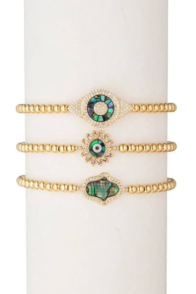 Eye Candy La Dina Beaded Bracelet Set In Multi