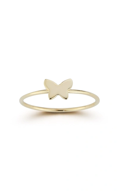 Shop Ember Fine Jewelry 14k Gold Butterfly Ring In Multi