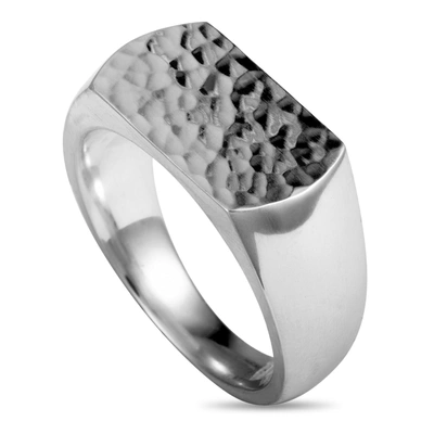 Georg Jensen Smithy Silver Hammered Band Ring In Multi