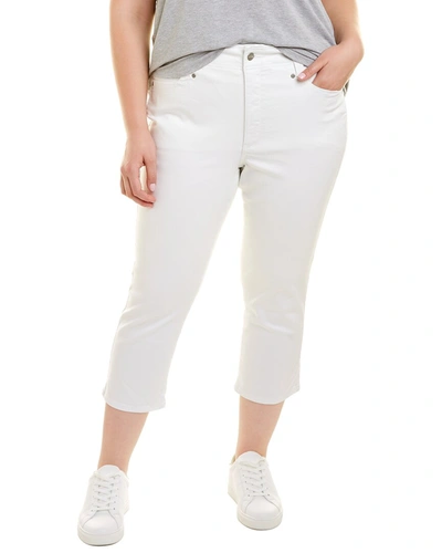 Nydj Plus High-rise Ami Capri In White