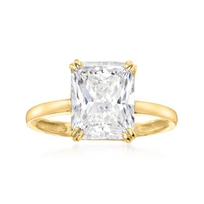 Ross-simons Cz Ring In 14kt Yellow Gold In White