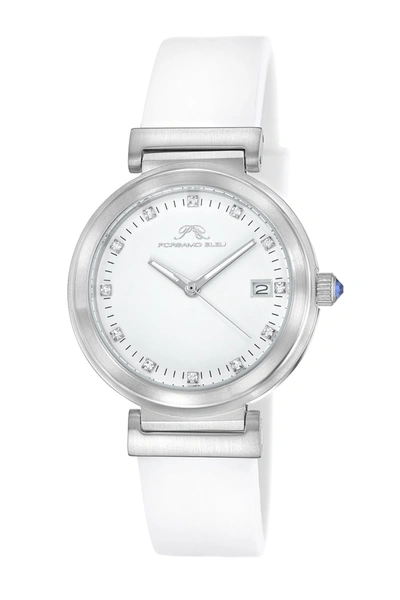 Shop Porsamo Bleu Dahlia Women's White Silicone Watch