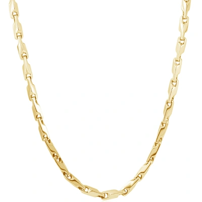 Pompeii3 Men's 14k Gold (47gram) Or Platinum (88gram) 4.5mm Link Chain Necklace 20" In Silver