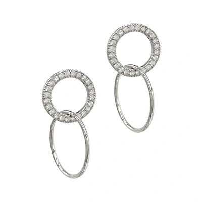 Adornia Drop Circle Earrings Silver In Yellow
