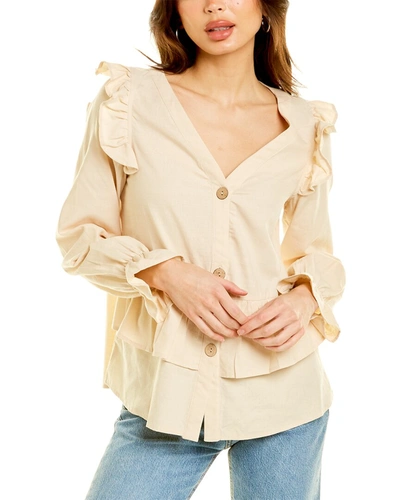 Shop Daisy Lane Ruffle Top In Brown