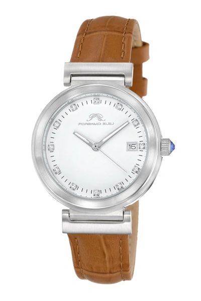 Shop Porsamo Bleu Dahlia Women's Cognac Leather Watch In Multi