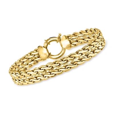 Ross-simons 18kt Yellow Gold Cestina-link Bracelet In Multi