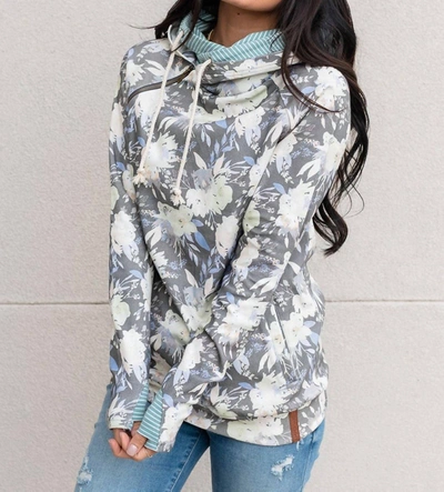 Shop Ampersand Ave Doublehood Sweatshirt In Now And Zen In Multi