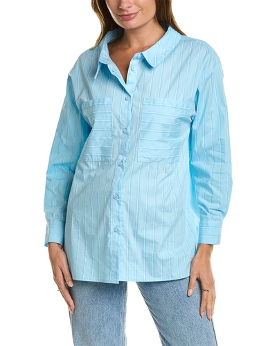 Shop Lyra & Co Pocket Shirt In Blue
