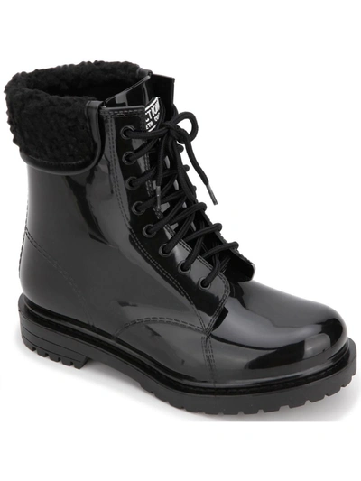 Shop Kenneth Cole Reaction Cozy Womens Vinyl Ankle Rain Boots In Black