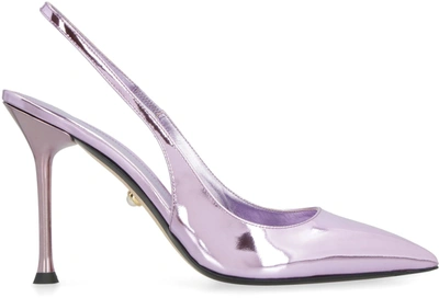 Alevì Alevi Sally Leather Slingback Pumps In Purple