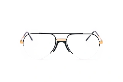 Shop Andy Wolf Eyeglasses In Gold, Black