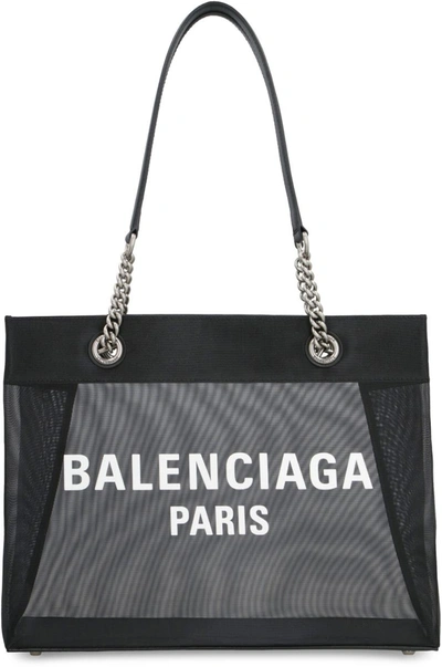 Shop Balenciaga Duty Free Tote Bag In Black