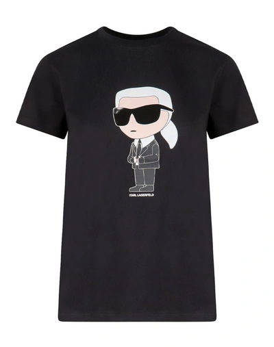 Shop Karl Lagerfeld Short Sleeve T-shirt In Black
