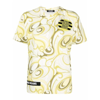 Shop Raf Simons T-shirts In Yellow/green