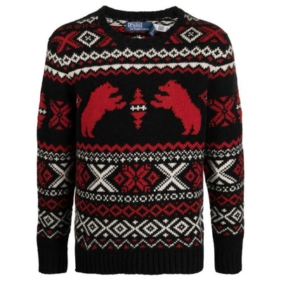 Shop Ralph Lauren Sweaters In Black/red