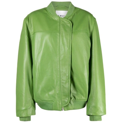 Shop Remain Birger Christensen Leather Outerwears In Green