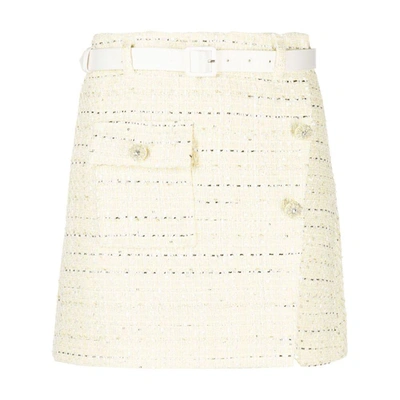 Shop Self-portrait Skirts In Yellow