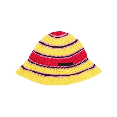 Shop Stella Mccartney Caps In Yellow/red