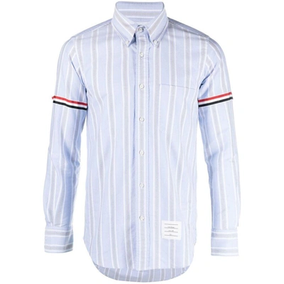Shop Thom Browne Shirts In Blue/white
