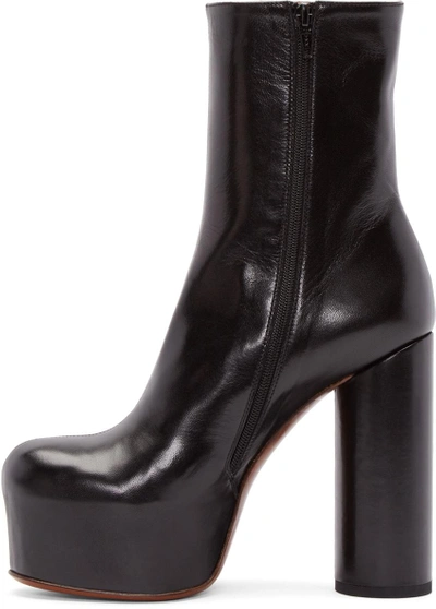 Shop Vetements Black Leather Chunky Boots