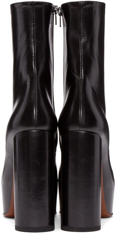 Shop Vetements Black Leather Chunky Boots