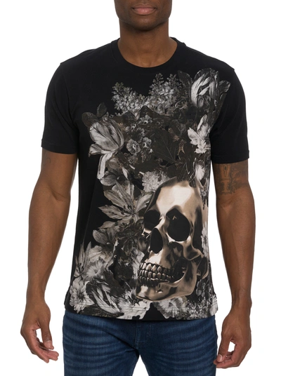 Shop Robert Graham 24k Skull T-shirt In Black