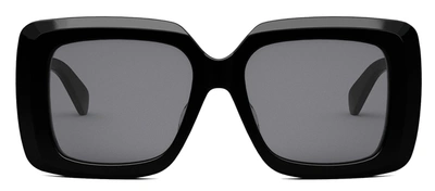 Shop Celine Bold Cl 40263 F 01a Butterfly Sunglasses In Grey