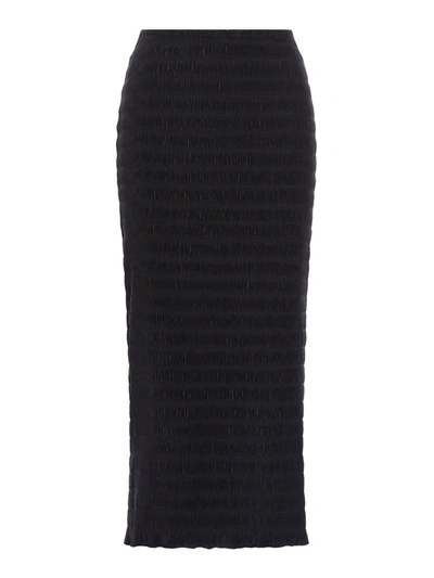 Shop Sunnei Long Stretch Skirt In Black