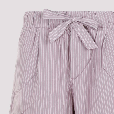 Shop Birkenstock 1774 X Tekla Birkenstock  Shorts With Pleat Pants In Pink &amp; Purple