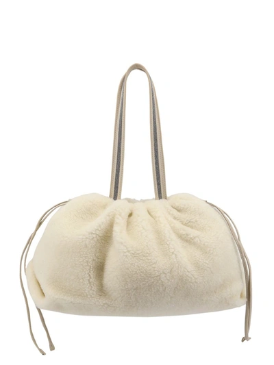 Shop Brunello Cucinelli Shoulder Bag In White