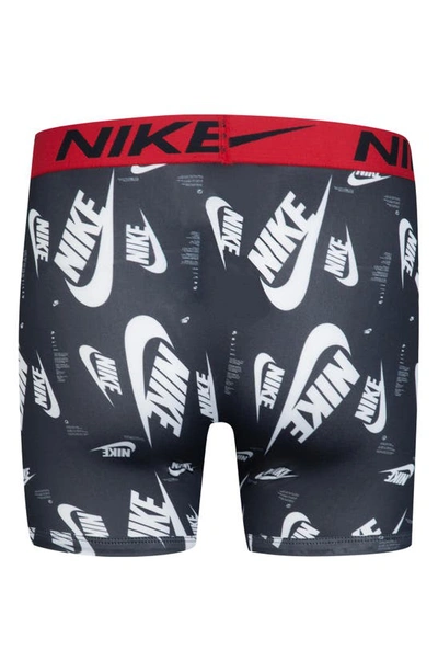 Shop Nike Kids' Assorted 3-pack Micro Essentials Boxer Briefs In Black/ Red