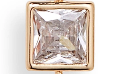 Ettika Geo Cubic Zirconia Linear Drop Earrings In Gold