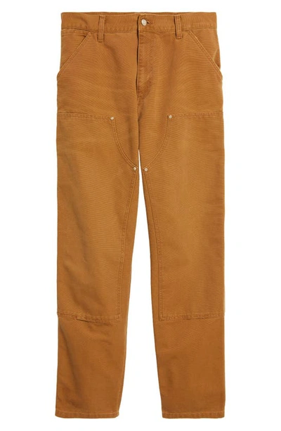 Shop Carhartt Double Knee Pants In Deep H Brown