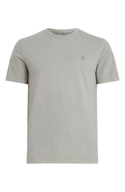 Shop Allsaints Ossage Cotton T-shirt In Winter Grey