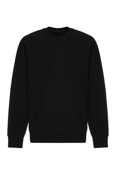 Shop Canada Goose Huron Cotton Crew-neck Sweatshirt In Black