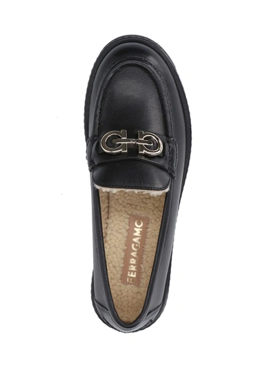 Ferragamo Loafers "gancini" In Black