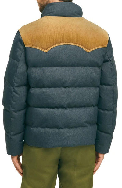 Shop Brooks Brothers Denim Down Puffer Jacket