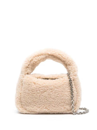 Shop Stand Studio Minnie Fur Bag In Cream