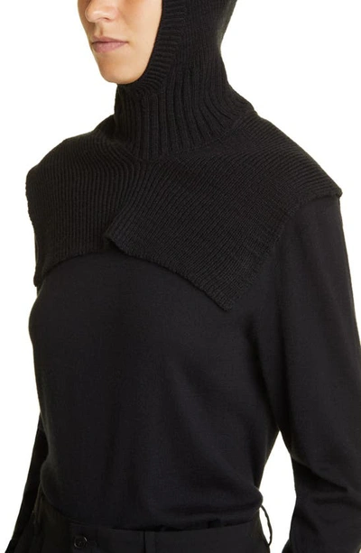 Shop The Row Danylo Merino Wool Rib Balaclava In Black