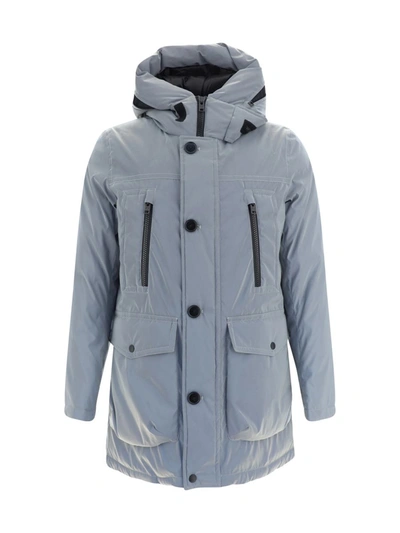 Shop Woolrich Down Jackets In Reflective Grey