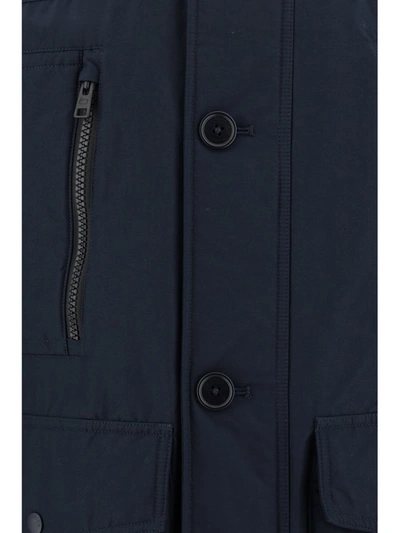 Shop Woolrich Down Jackets In Melton Blue