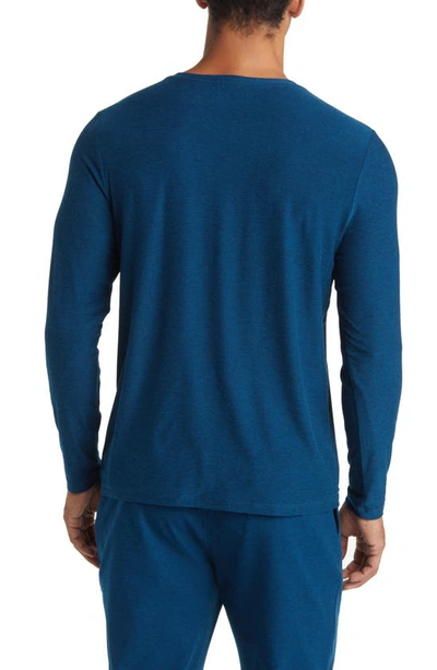 Shop Beyond Yoga Featherweight Always Beyond Long Sleeve Performance T-shirt In Blue Gem Heather