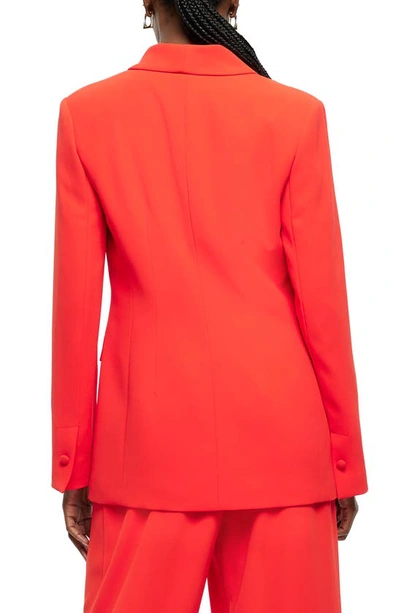 River Island Shawl Collar Tuxedo Blazer In Red