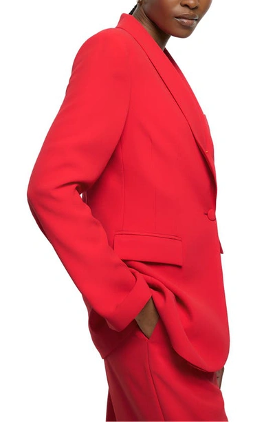 River Island Shawl Collar Tuxedo Blazer In Red