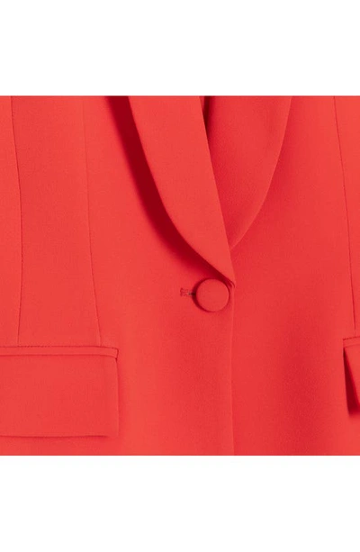 River Island Shawl Collar Tuxedo Blazer In Red