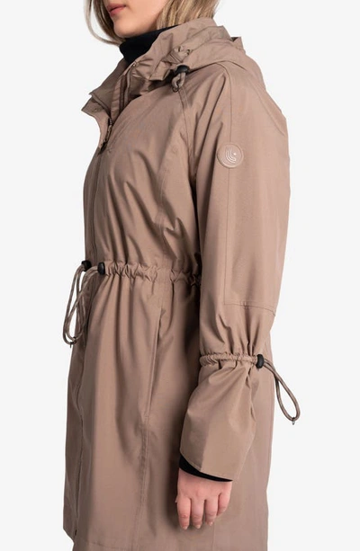 Shop Lole Piper Waterproof Packable Rain Jacket In Fossil