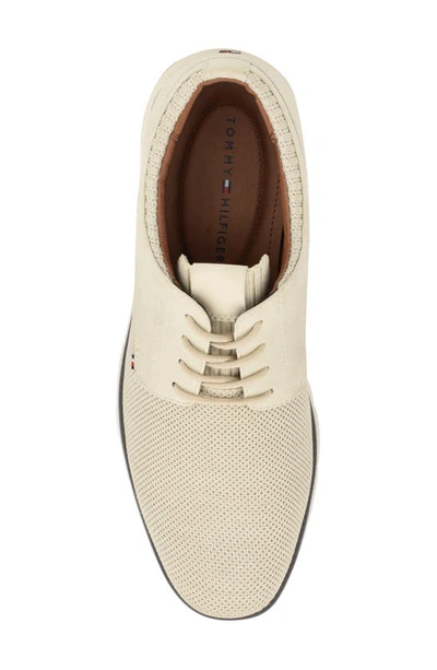 Shop Tommy Hilfiger Winner Derby In Ivory Knit Multi