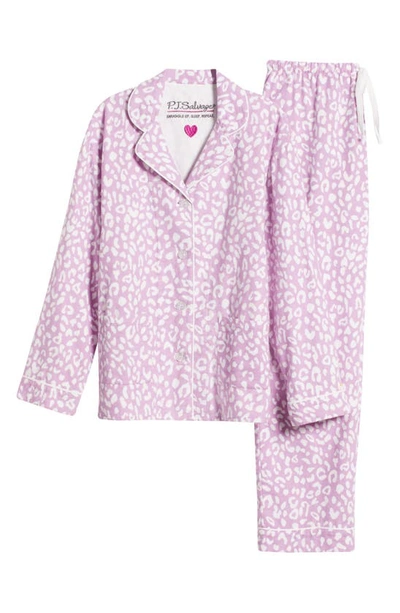 Shop Pj Salvage Cotton Flannel Pajamas In Lilac