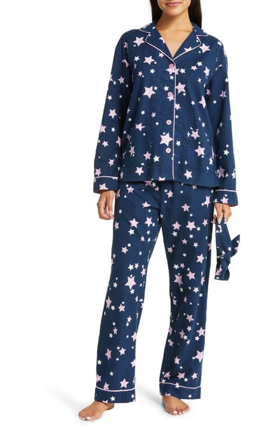 Shop Pj Salvage Cotton Flannel Pajamas In Navy